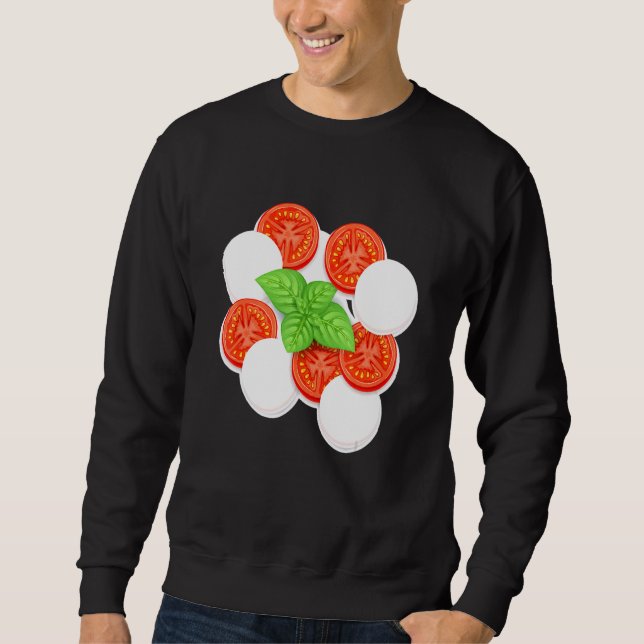 Caprese Morzarella I Tomater Grönsaker Gardeners Lång Ärmad Tröja (Framsida)