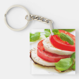 Caprese sallad. Tomat- och Mozzarellaskivor