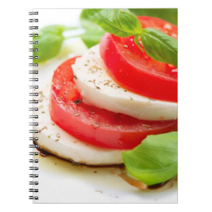 Caprese sallad. Tomat- och Mozzarellaskivor Anteckningsbok