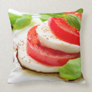 Caprese sallad. Tomat- och Mozzarellaskivor Kudde