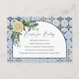 Capri Baby Shower, Citrus Italia, Bokar för Baby Tilläggskort