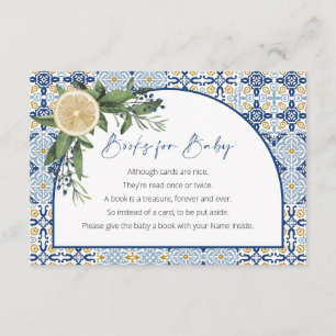 Capri Baby Shower, Citrus Italia, Bokar för Baby Tilläggskort
