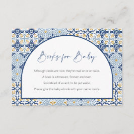 Capri Baby Shower, italiensk tema, Bokar för Baby Tilläggskort