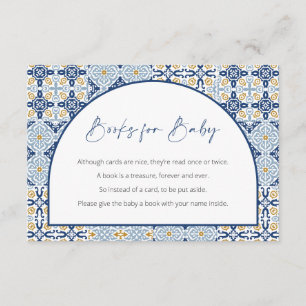 Capri Baby Shower, italiensk tema, Bokar för Baby Tilläggskort