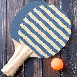 Capri Blå Polostripad och enfärgad Pingisracket