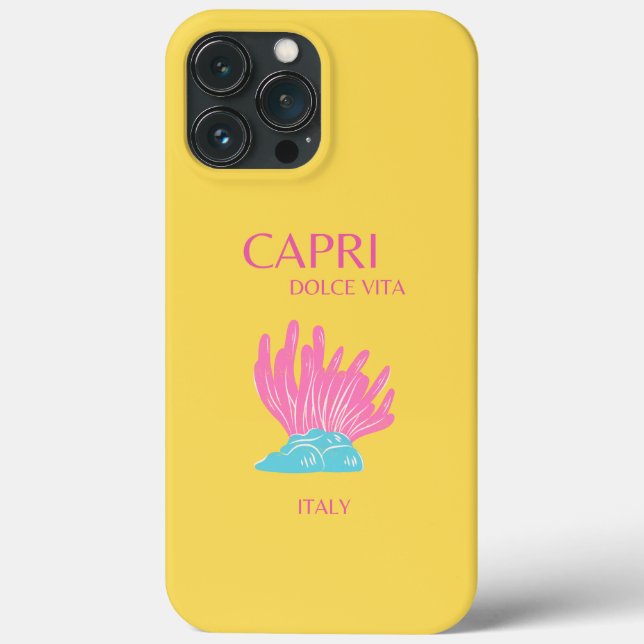 Capri Dolce Vita, Travel Art, Gult (Baksida)