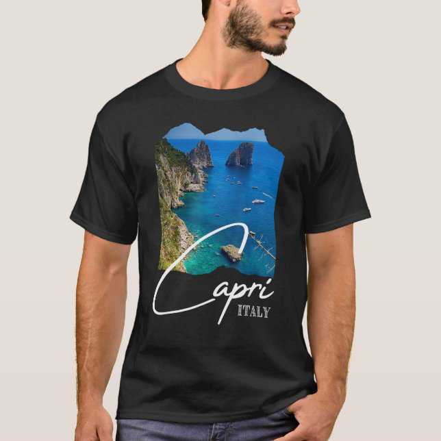 Capri Island Capri Italien Capri Souvenir T Shirt (Framsida)