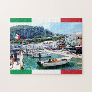 Capri Island Marina Grande, södra Italiens hamn Pussel