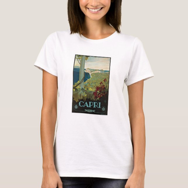 Capri Italia Italien Vintage Tee (Framsida)
