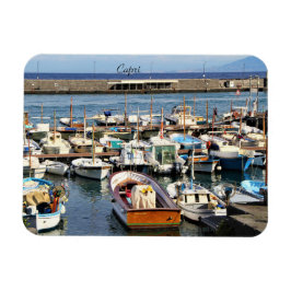 Capri, Italien, Båtar, Marina, Fotografi, Magnet