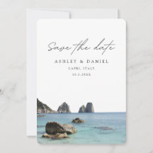 Capri Italien Bröllop Spara Datum