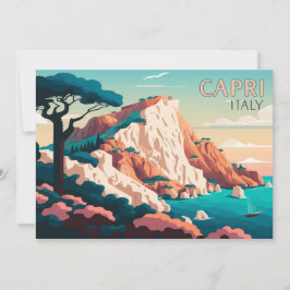 Capri Italien Lemons Mediterranean Island Retro