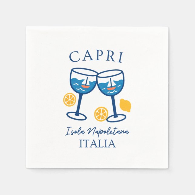 Capri Italien Party Pappersservett (Framsidan)