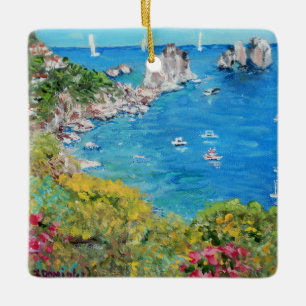 Capri italien - prydnad julgransprydnad keramik