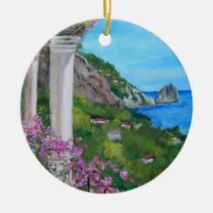 Capri italien - prydnad julgransprydnad keramik