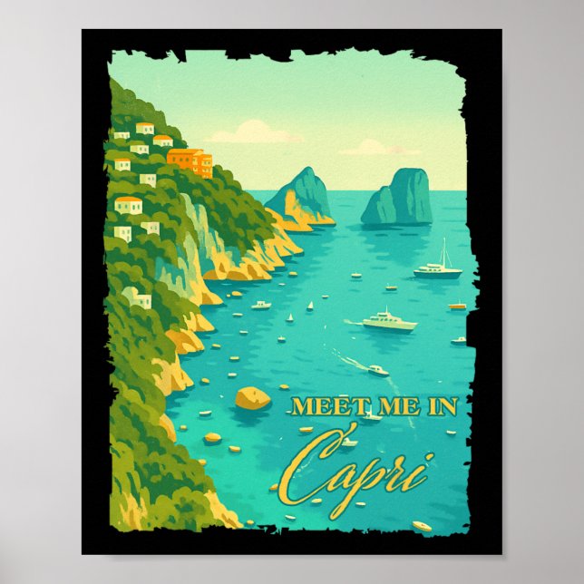 Capri Italien Resa Minnen Från Capri Poster (Framsidan)