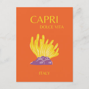 Capri, Italien, resor, vallmo, Orange Helg Vykort