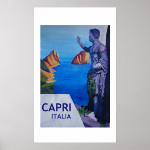 Capri italien - Retro stilaffisch Poster