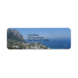 Capri, Italien Returadress Etikett