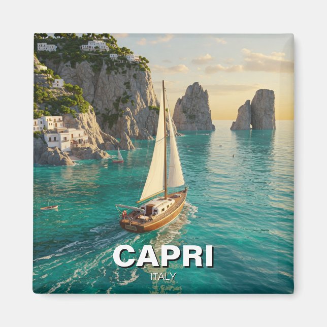 Capri Italien Travel Magnet (Framsidan)