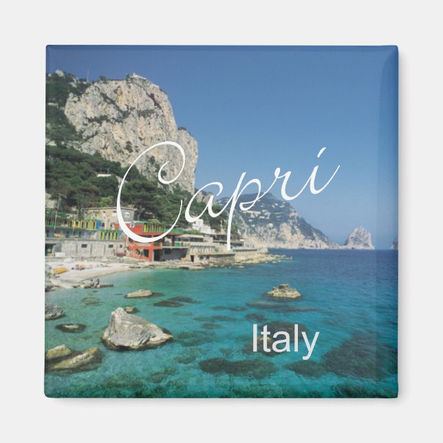 Capri Italien Travel Photo Souvenir Fridge Magnet (Framsidan)