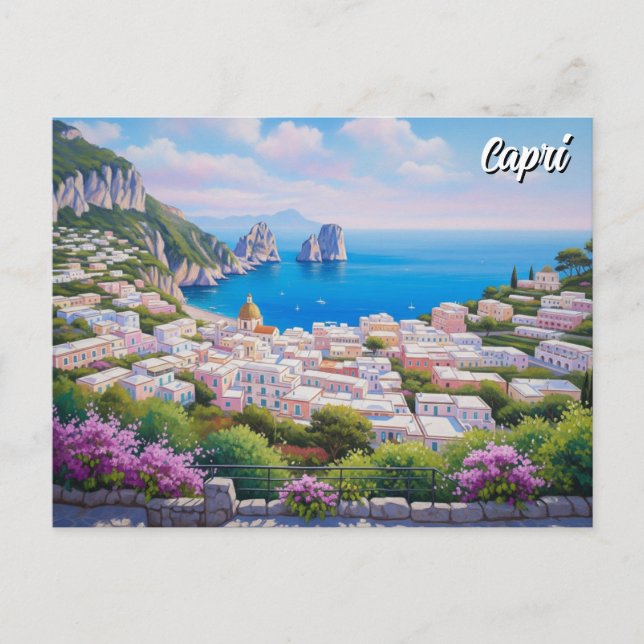 Capri Italien Travel Vykort (Framsida)