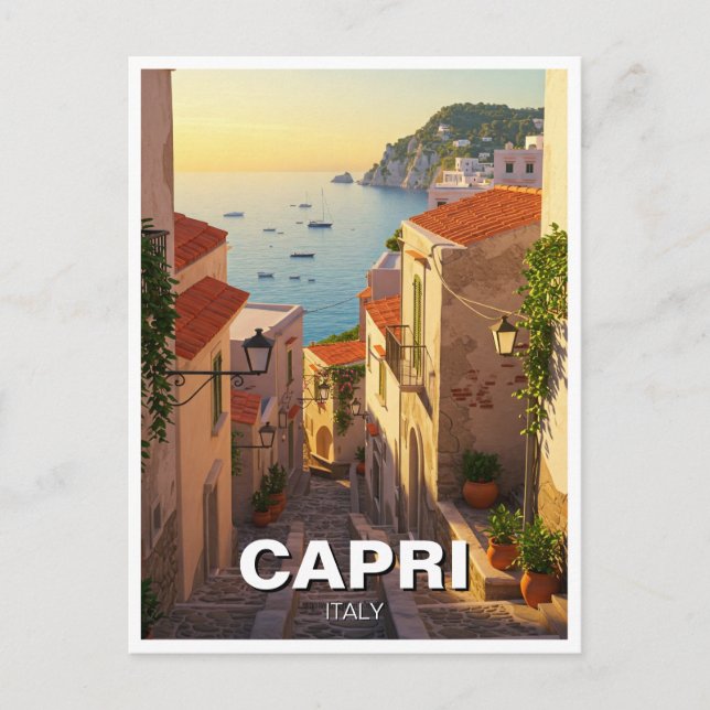 Capri Italien Travel Vykort (Framsida)