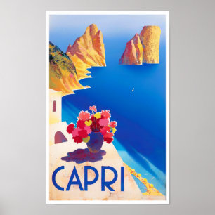 Capri Italien vintage resor Poster