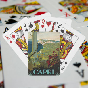 Capri, Italien, Vintage resor Poster Art Italia Casinokort