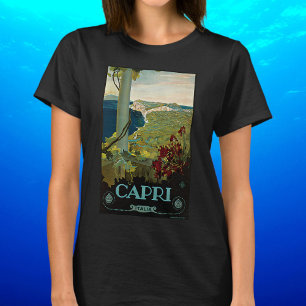 Capri, Italien, Vintage resor Poster Art Italia T-shirt