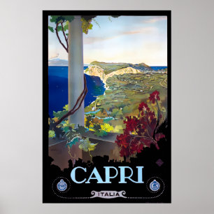 Capri, Italien Vintage resor Turism Poster