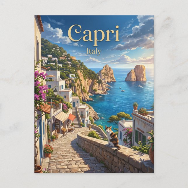 Capri Italien Vykort (Framsida)