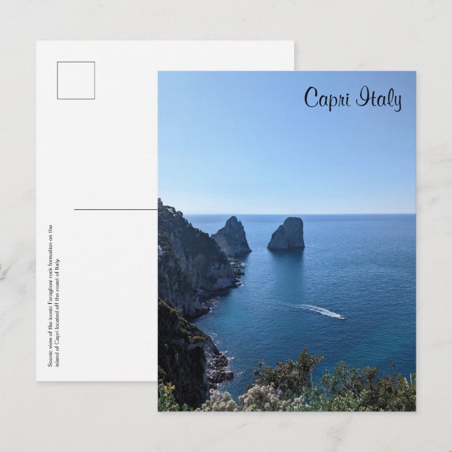 Capri Italien-vykort Vykort (Fram/baksida)