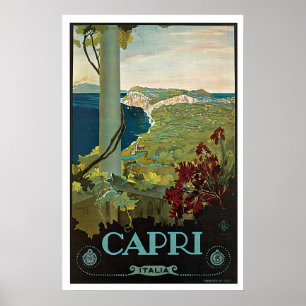 Capri italienvintage resor poster