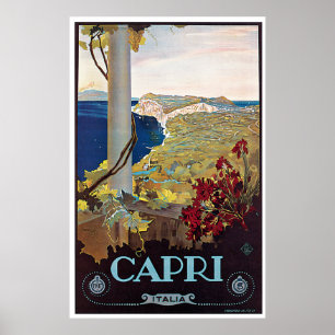 Capri italienvintage resoraffisch poster