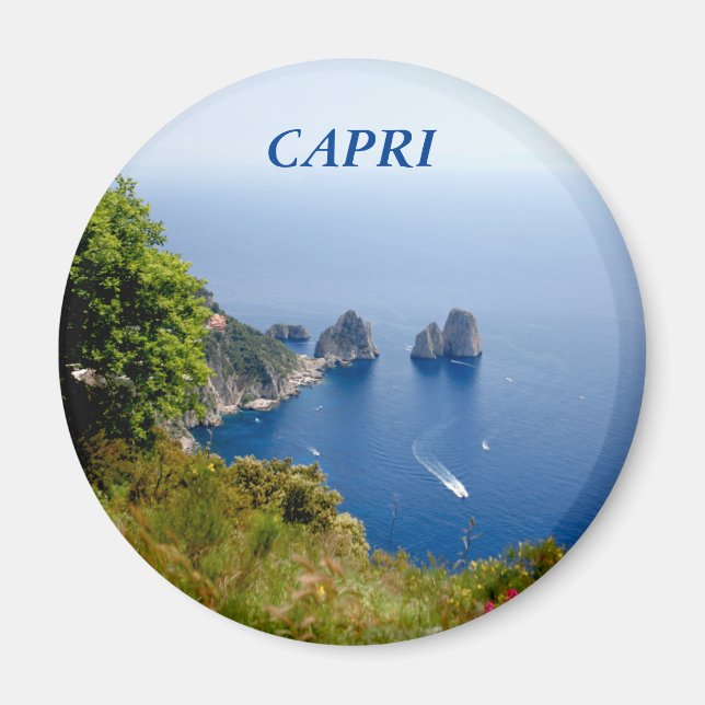 Capri magnet med Faraglioni sten (Framsidan)