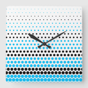 Capri och Black Polka Dot Fyrkantig Klocka