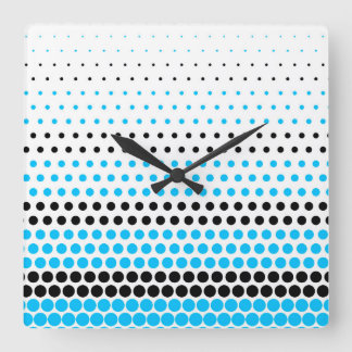 Capri och Black Polka Dot Fyrkantig Klocka