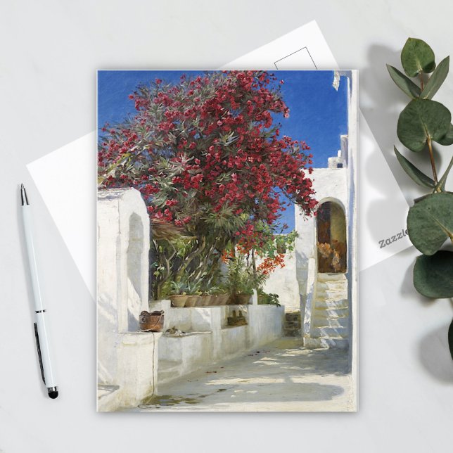 Capri - Oleanders in bloom, Peder Severin Krøyer Vykort (Skapare uppladdad)