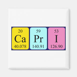 Capri Periodisk bord namn magnet