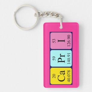 Capri Periodisk bord namn nyckelring