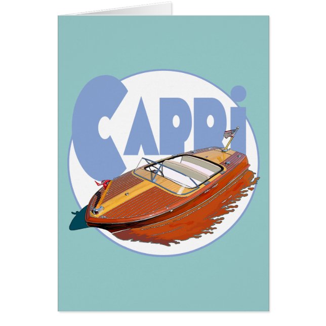Capri Powerboat Hälsningskort (Framsidan)
