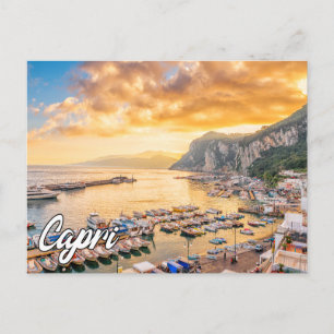 Capri, Tyrrenska havet, Italien Helg Vykort