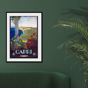 Capri Vintage Italy Travel Poster