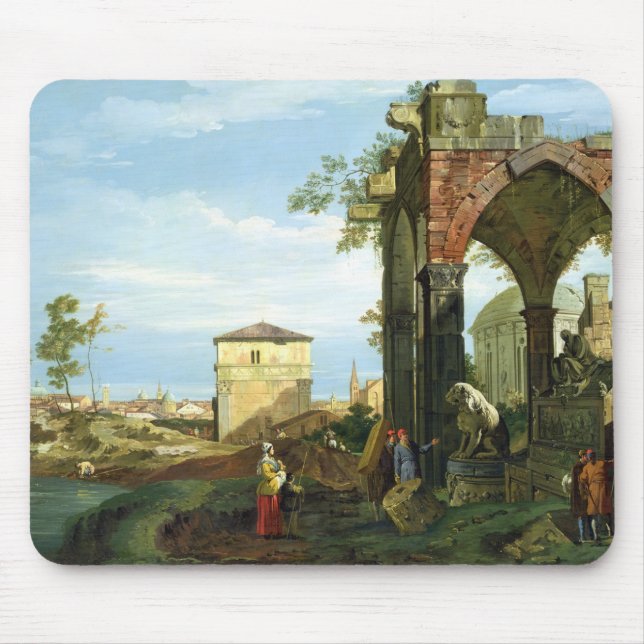 Capriccio med motiv från Padua, c.1756 Musmatta (Framsidan)
