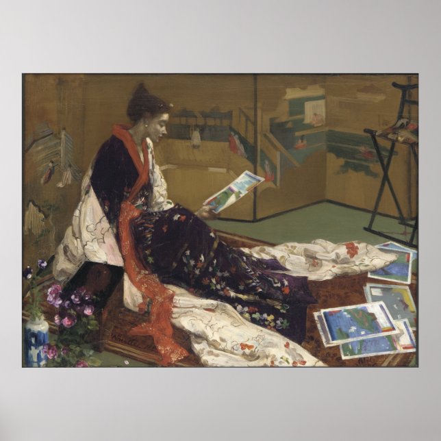 Caprice i Lila och Guld - James Whistler Poster (Framsidan)