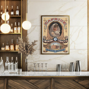 Caprice Smoking Tobacco Vintage Reklam Poster