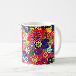 Capricious Lycklig Colorful Träd Original Artwork Kaffemugg