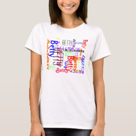 Capricious Repeat Namn Collage Monogram Tee Shirt