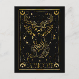 Capricon zodiac vykort